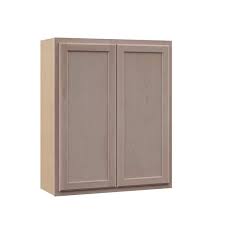 Hampton Bay 30 In W X 12 In D X 36 In H Assembled Wall Kitchen Cabinet In Unfinished With Recessed Panel