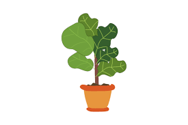 Cute Foliage Plants Icon Graphic By