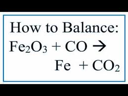Balance Fe2o3 Co Fe Co2 Iron