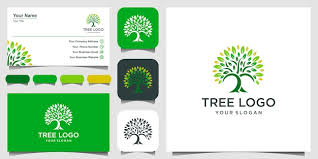 Tree Icon Elements Green Garden Logo
