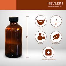 Nevlers Pack Of 18 8 Oz Leakproof Amber Glass Bottles With Twist Caps Funnel Brush And Labels Uv Resistant Glass