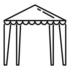Outdoor House Tent Icon Outline Outdoor