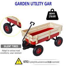 Wood Wagon Kids Children Garden Cart