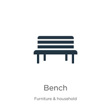 Bench Icon Vector Trendy Flat Bench