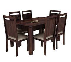 6 Seater Sheesham Wood Dining Table Set