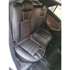 Black Pu Leather Car Seat Cover