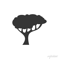 Tree Icon Template Black Color Editable