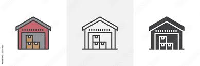 Warehouse Storage Icon Line Glyph And