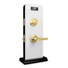 Premier Lock Polished Brass Entry Door Lever Combo Lockset With Deadbolt And 4 Sc1 Keys Keyed Alike 2 Pack Led02c 2