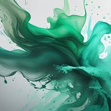 Abstract Emerald Green Color Watercolor