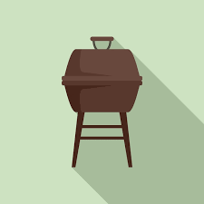 Brazier Grill Icon Flat Ilration Of
