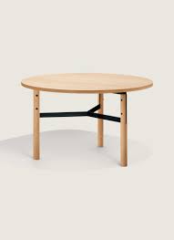 beam dining table Ø125 oiled oak