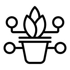 Smart Plant Pot Control Icon Outline