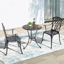 Cast Aluminum Patio Bistro Set