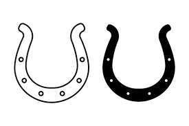 Linear Icon Metal Horseshoe For Horse
