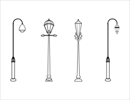 Street Light Vector Art Icons And