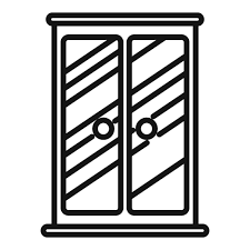 Bathroom Shower Cabin Icon Outline