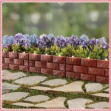 Red Brick Garden Border Edging Panels