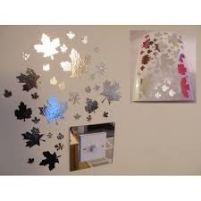 Mirror Leaves Wall Stickers 1 Sheet Of