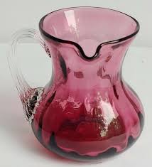 Cranberry Pink Glass Pitcher