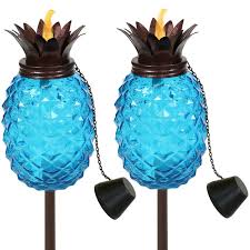 Tiki Torches Pineapple Glass