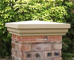 Cast Stone Fluted Pier Caps Buff