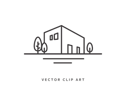 Building Design House Vectors Clipart