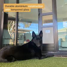 Hakuna Pets Large Black Glass Patio Pet