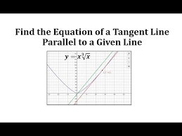 Find The Equation Of A Tangent Line