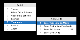 ide viewing modes rubymine doentation