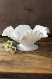 Vintage Fenton Hobnail Milk Glass