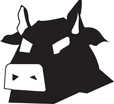 Cow With Erfly On Nose Vector Design