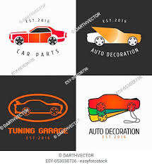 Set Of Car Paint Car Parts Vector Icon