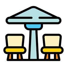 Patio Furniture Icon Outline Style
