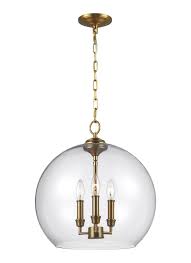 Clear Glass Globe Hanging Pendant Light