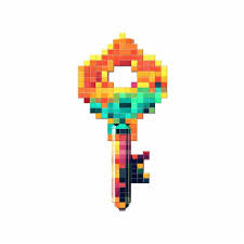 Pixel Art Candlestick With Vibrant Colors