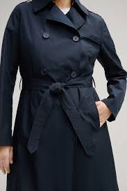 Cindy Lightweight Trench Coat In Navy