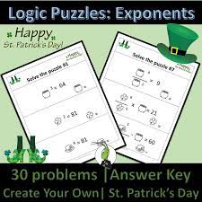 Exponents Logic Puzzles Algebra