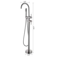 Floor Mount Tub Faucet With Hand Shower