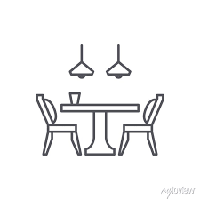 Dining Room Icon Vector Ilration