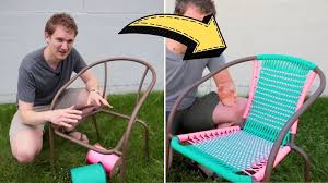 How To Upcycle A Patio Chair With Paracord