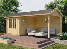 Ove 28mm Log Cabin With Side Porch