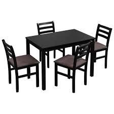 Siavonce 5pcs Wood Outdoor Dining Table