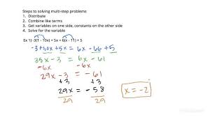 How To Solve A Linear Equation With