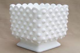 Vintage Fenton Hobnail Milk Glass