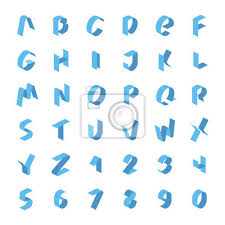 Vector 3d Isometric Fonts Alphabet