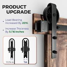 Frosted Black Sliding Barn Door Track
