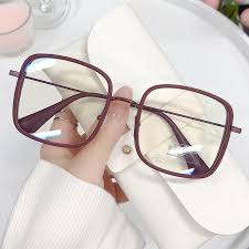 Large Square Frame Woman Glasses Ins