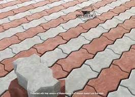 Concrete Zig Zag Paver Red 60mm At Rs