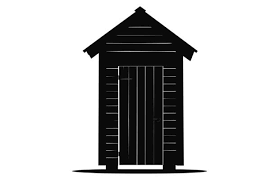 Shed Silhouette Vector Art Icons And